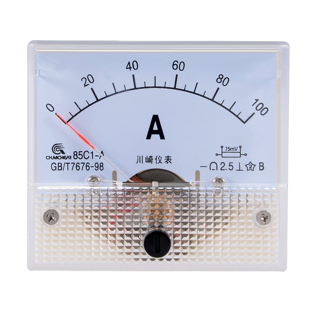 uxcell Analog Current Panel Meter Without Pulse DC 0-100A 85C1 for Circuit Testing Gauge