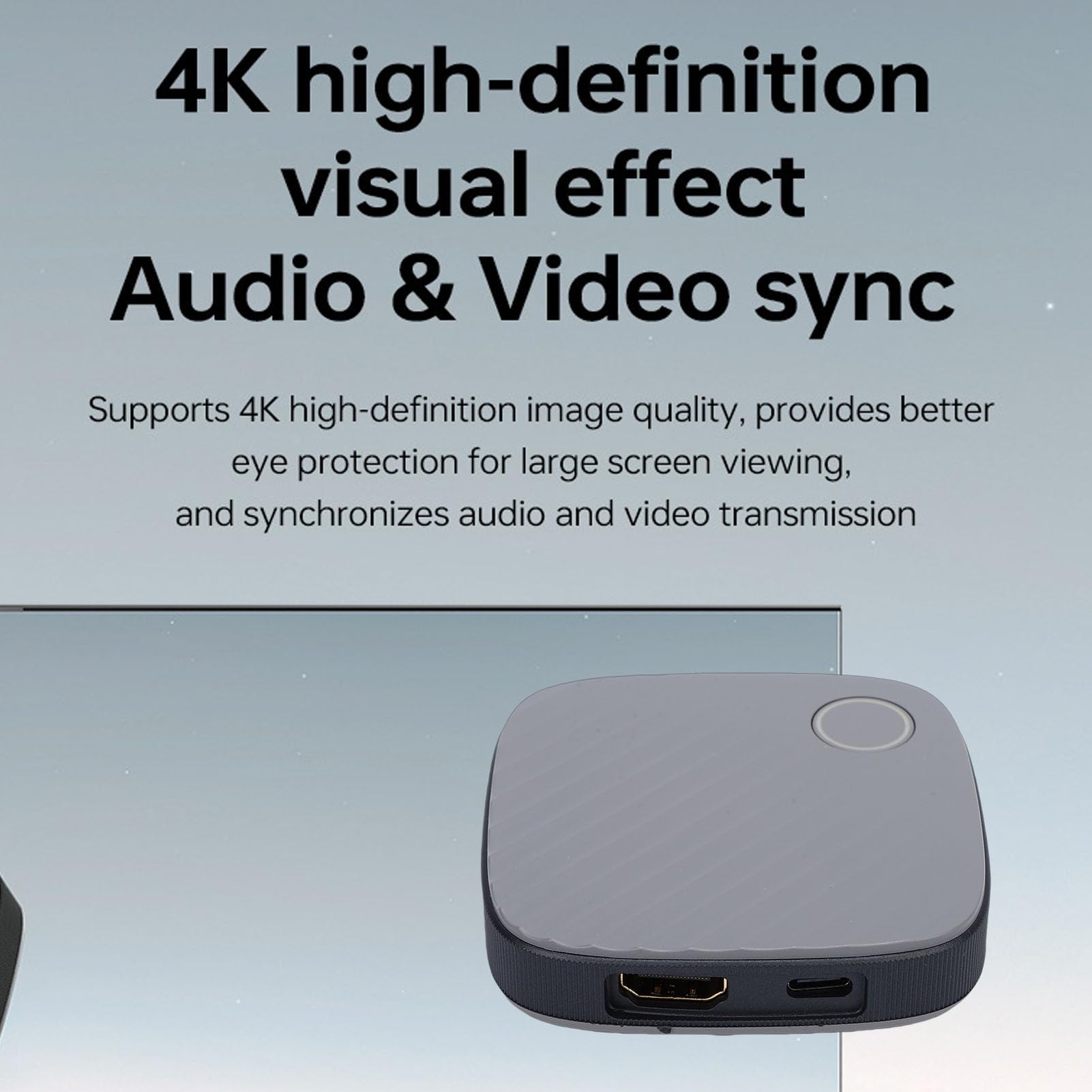 Annadue Adaptateur de Dongle D'affichage HDMI sans Fil 4K 1080P, Extension sans Fil HDMI Vidéo/Audio en Streaming WiFi de Smartphone vers HDTV/Moniteur/projecteur