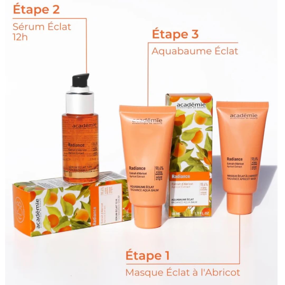 Académie Scientifique de Beauté - Sérum Éclat 12H Radiance 30 ml - Sérum Visage Hydratant Acide Hyaluronique Éclat Teint Lumineux Anti Fatigue Peau Terne