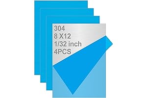 4PCS 304 Stainless Steel Sheets, Brushed Finish