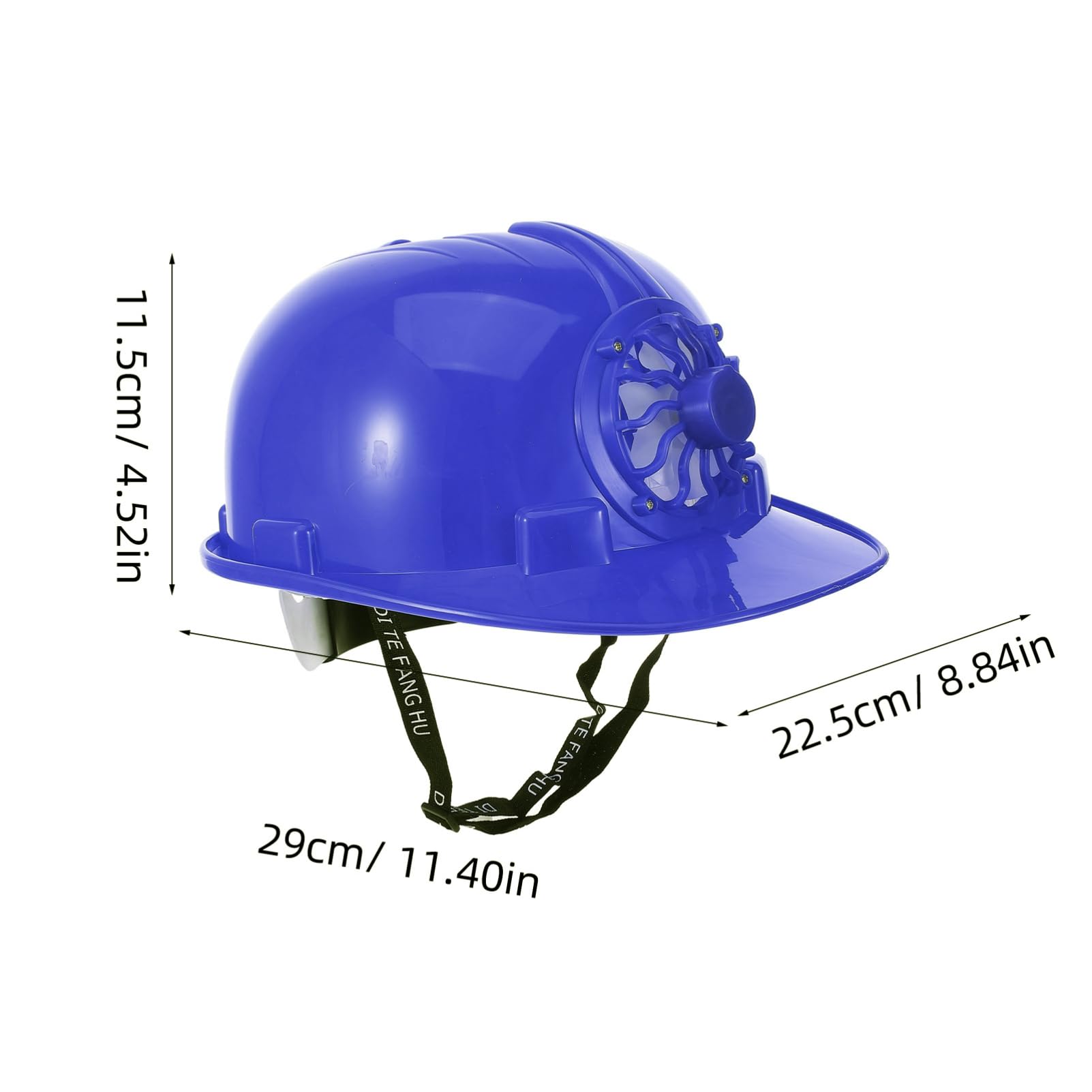 Housoutil Industrial Hard Hat with Solar Fan Safety Helmet Fast Cooling Working Helmet for Construction Blue