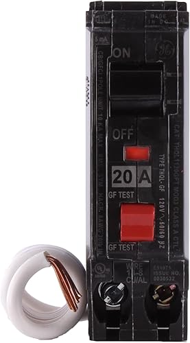 ABB Q-Line® THQL1120GFTP 20A GFCI Circuit Breaker • Single Pole Plug-in Breaker • 120/240V, 10 kAIC • Thermal Magnetic • Ground Fault Circuit