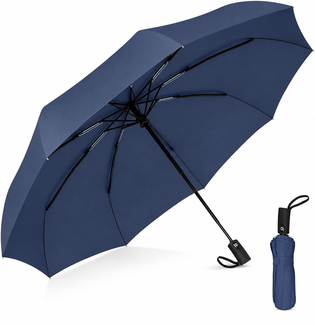 Windproof Auto Open Travel Umbrella for Rain & Sun | Compact 3-Fold UV Protection Umbrella | Waterproof, Strong Metal Frame, Lightweight Portable Car & Office Umbrella for Men & Women-image-18