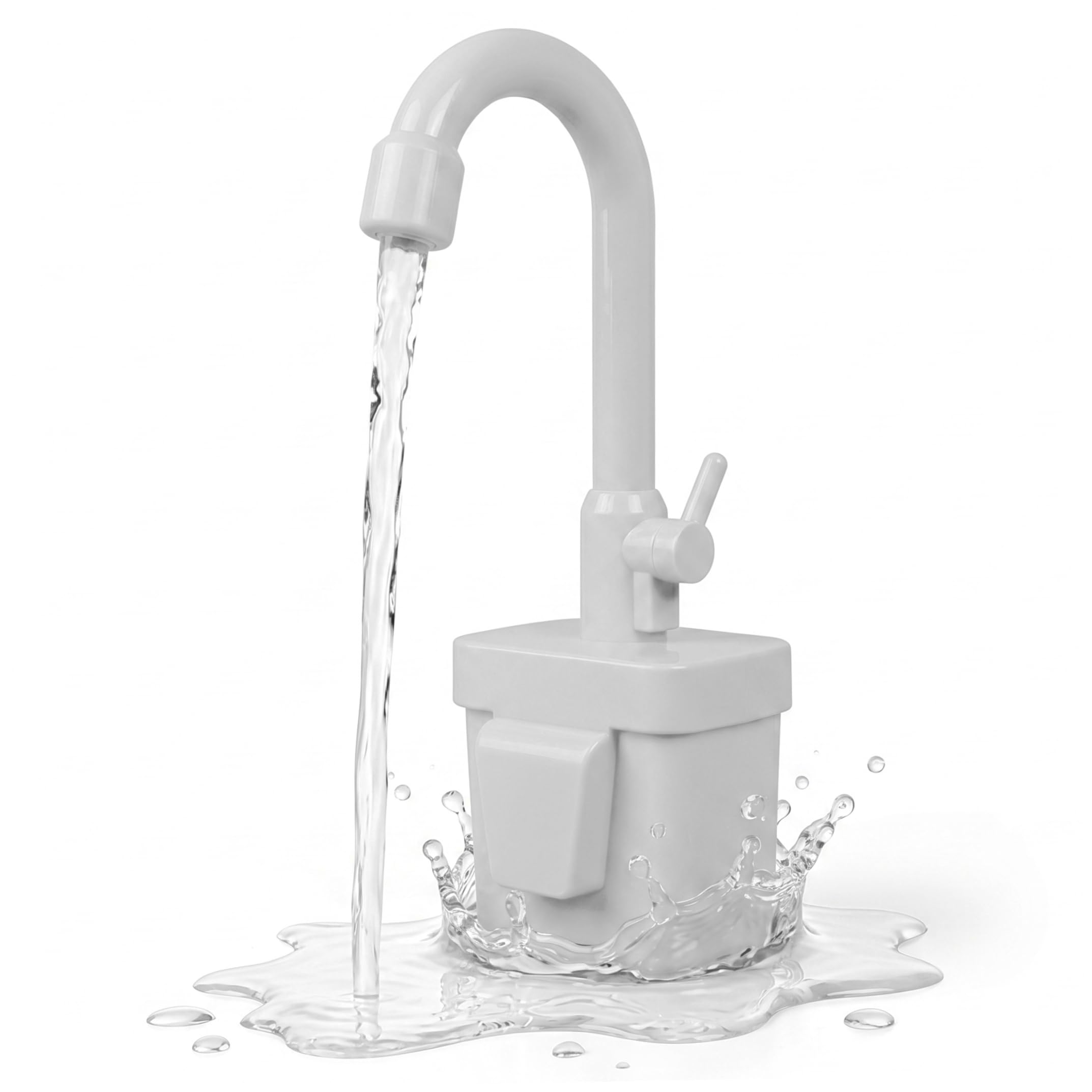 Lavello Giocattolo con Acqua Corrente, Rubinetto Elettrico Giocattolo con Acqua Corrente Circolante Lavandino da Cucina per Ragazzi e Ragazze, Bianco