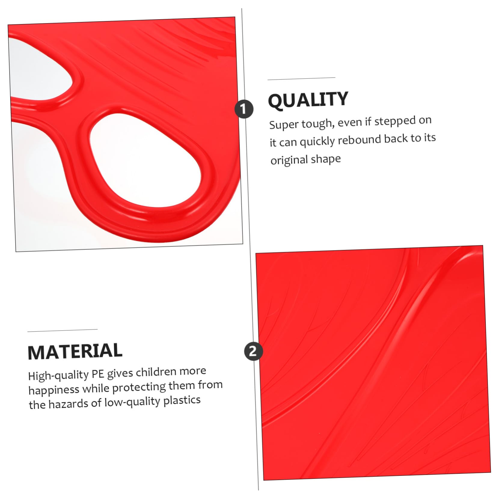 Sosoport Grass Skiing Bum Slider Seat Boys and Girls Adults Snow Sled Sturdy Handle Outdoor Sleigh Random Color