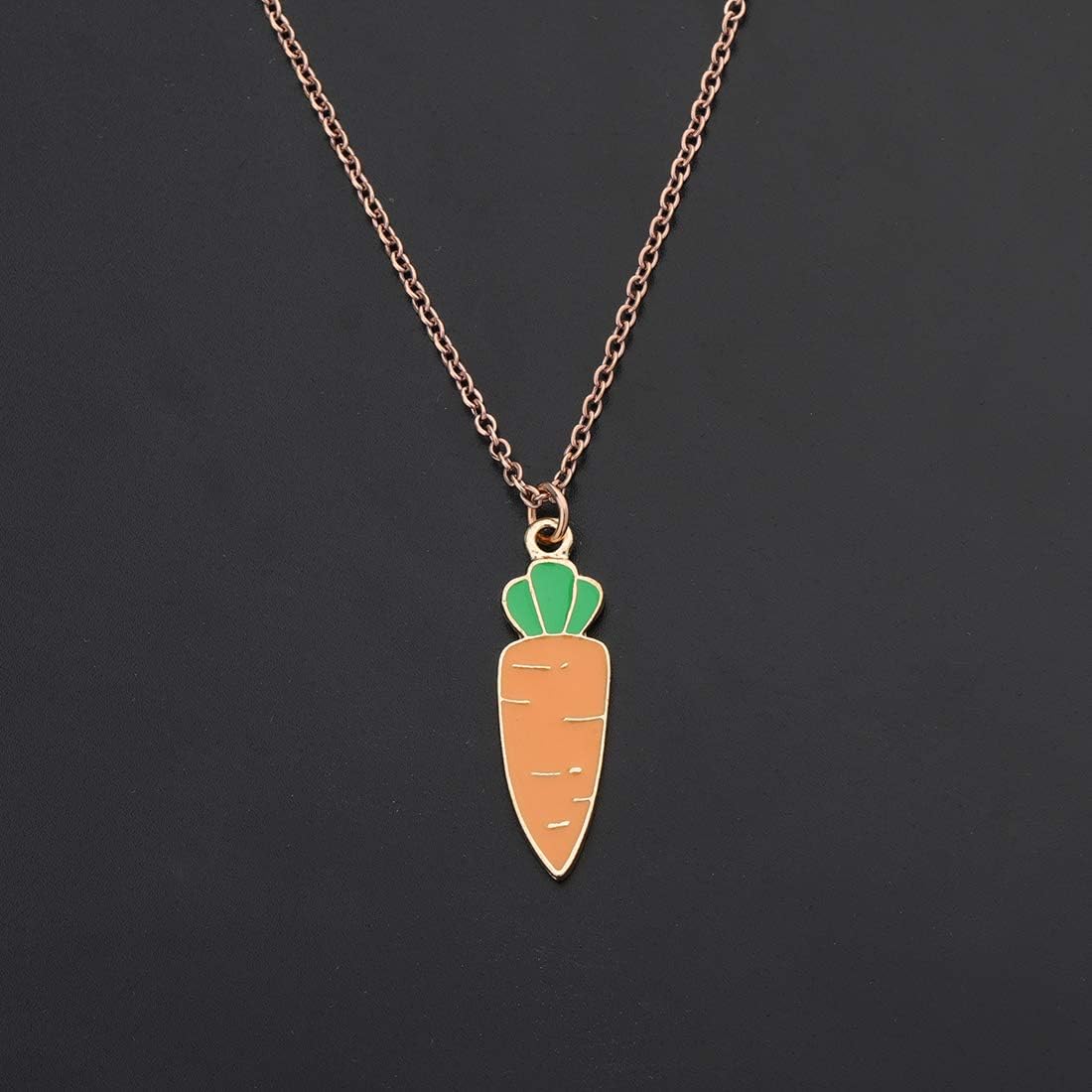 CHOORO Carrot Pendant Necklace Vegan Necklace Jewelry Vegetarian Gift Carrot Lover Gift (Carrot Necklace) - Image 3