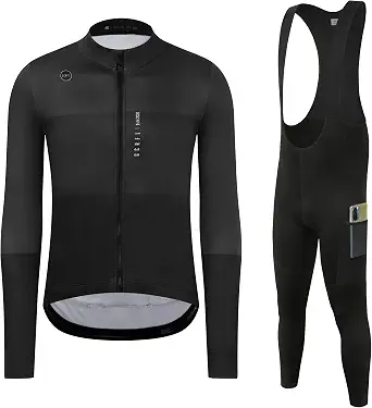 GCRFL Winter Cycling Kit Men's Cycling Jersey Set Long Sleeves Jersey Bike Pants Cycling Clothing Softshell Windbreaker