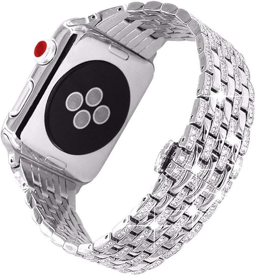 Amazon.co.jp: アップルウォッチ バンド ベルト シルバー カスタム