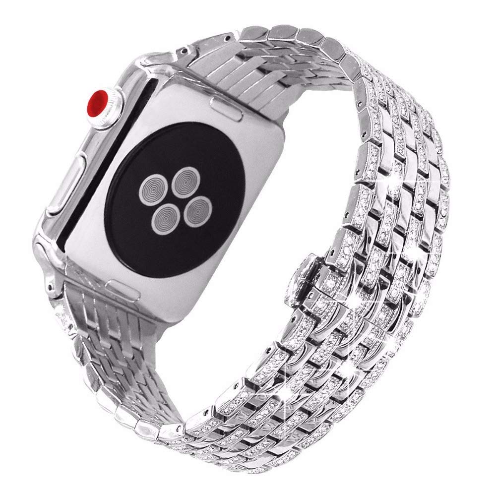 Amazon.co.jp: アップルウォッチ バンド ベルト シルバー