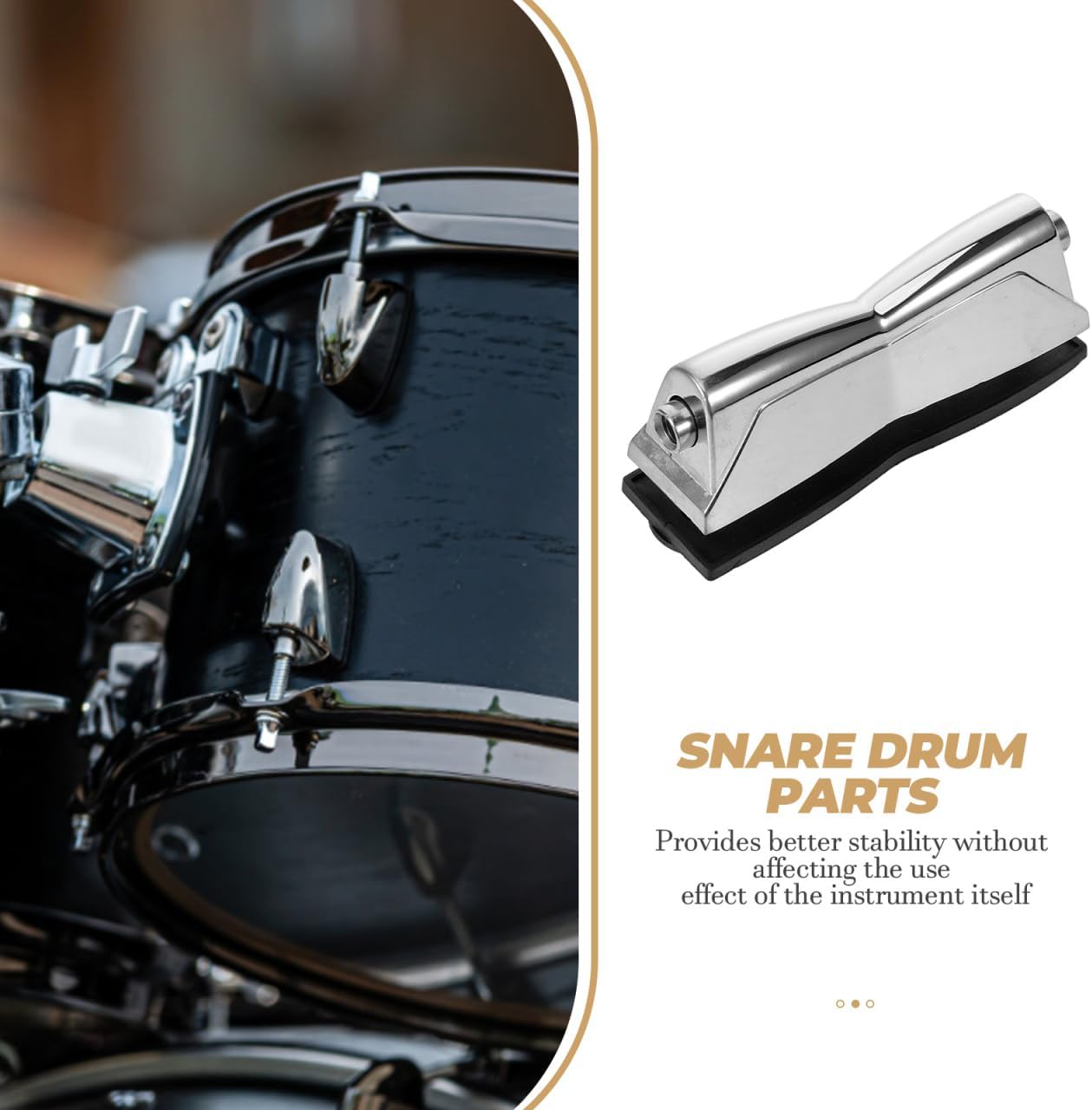 Snare Drum Lug Double End Mount Replacement Drum Accessories Aluminum Alloy 3.14X1.57X0.90 Inch Portable Snare Hardware for Stable Performance