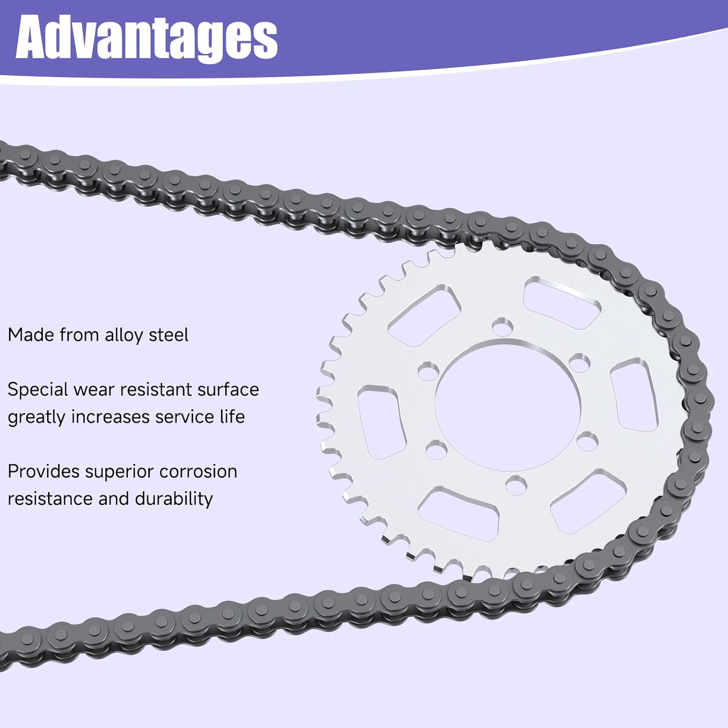 35 Roller Chain 3 Feet 95 Links with Chain Breaker Replacement for Go Kart Cart Mini Bike Bicycle Dirt Bike Motorcycles Powersports Accessories Parts with 35 Chain Master Links Connecting Link