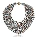 Gem Stone King 20 Inch MultiColor Simulated Shell Pearls Multi-Strand Twist Necklace