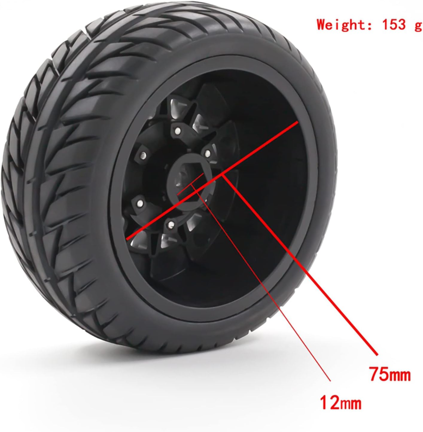 GoolRC RC Car Tires 4pcs Replacements for 12MM 14MM 17MM ARRMA Replacmenet for TRX HSP Tamiya HPI Off-Road Vehicle Short Truck RC Car Wheels RC Car Tires B
