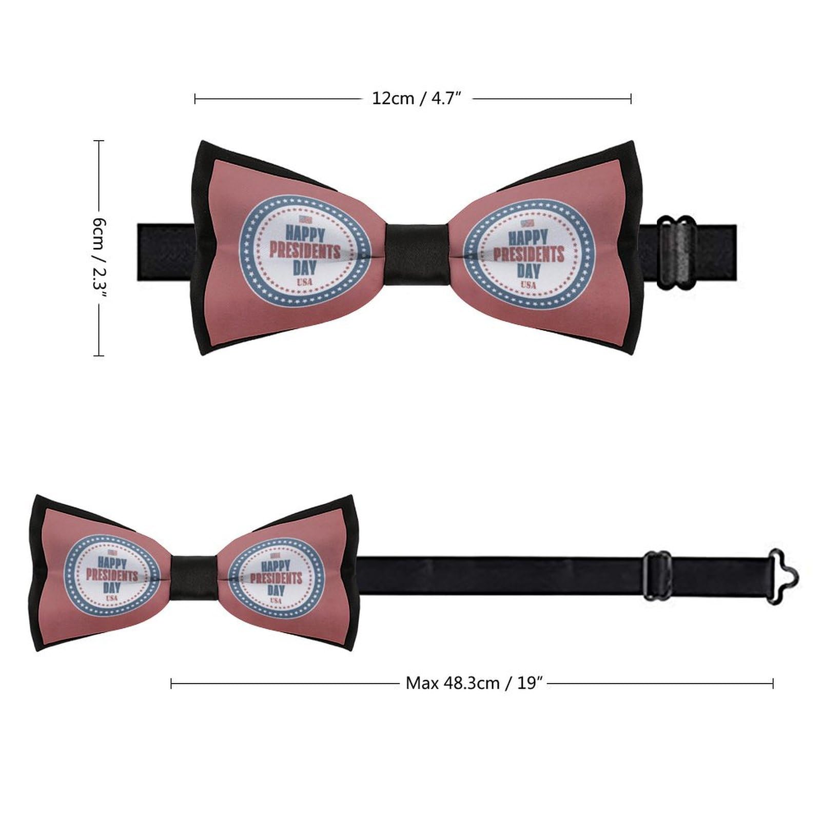 GoasNei Happy President's Day Bow Tie for Men Adjustable Necktie Funny Tie Neck Ties for Weddings Party