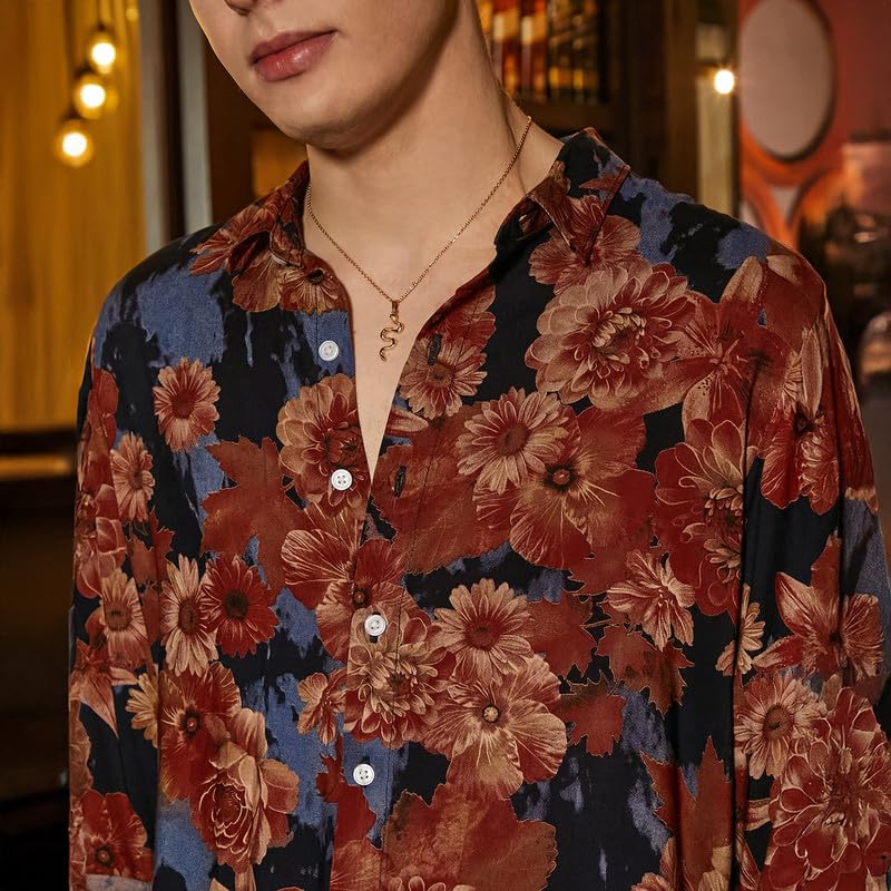 Image of CAHOOT Men's Shirt for Casual Wear | Spread Collar | Long Cuffed Sleeves | Button Closure | Shirt Crafted with Comfort Fit for Everyday Wear