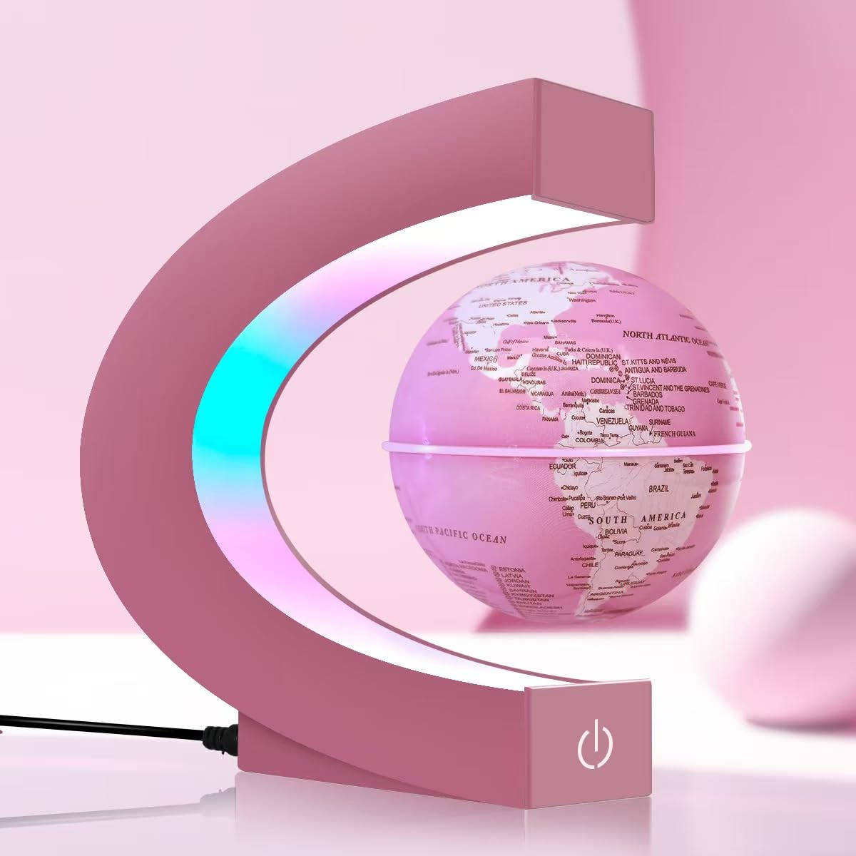 Globo Magnetico Fluttuante Con Luci LED Multicolore - Gadget High-Tech Per Scrivania E Decorazione - Foto 5