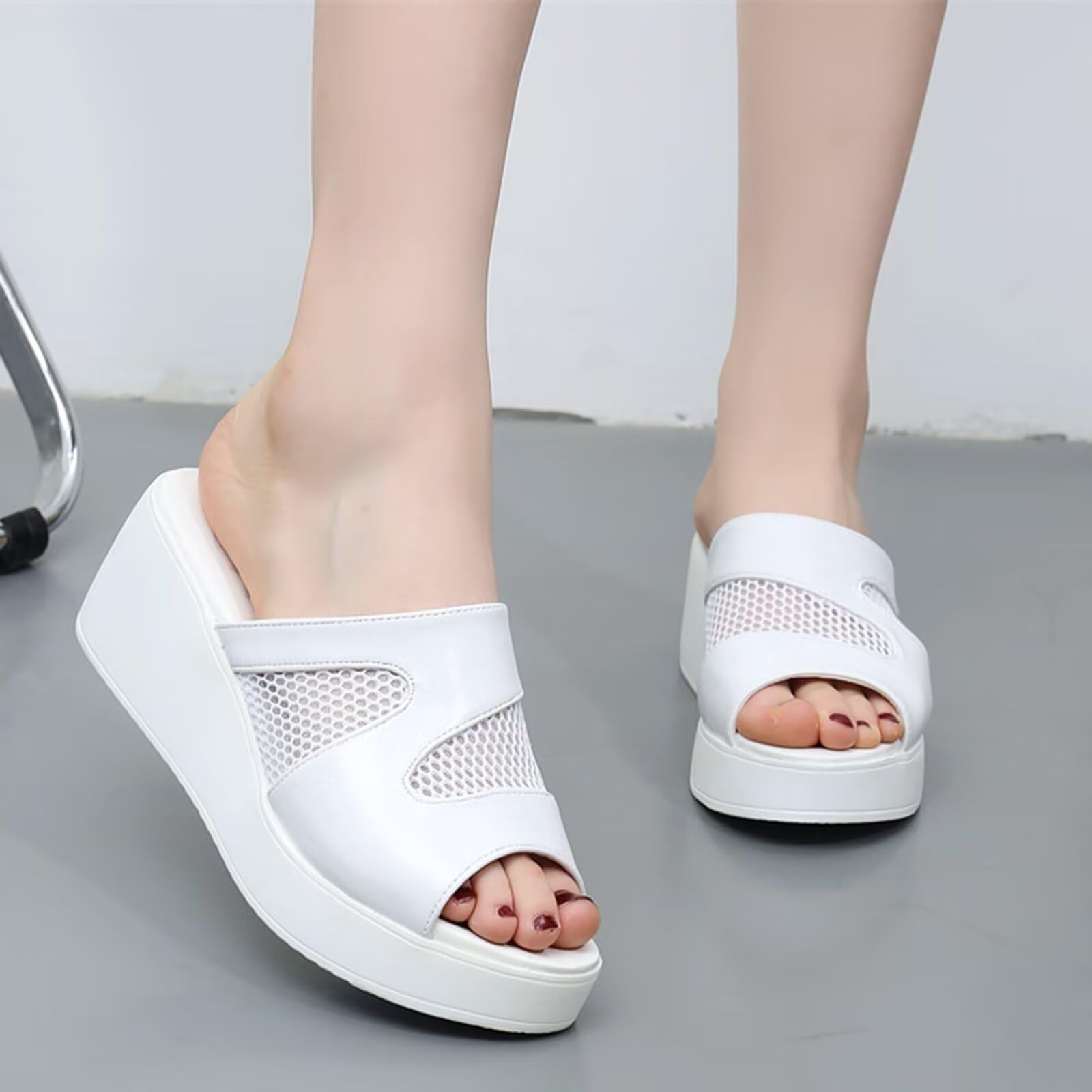 HNVAVQ Ciabatte con Piattaforma Donna Sandali Comodi Zeppa