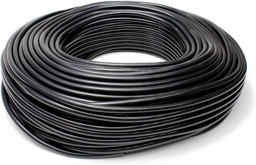 HPS HTSVH6-BLKx5 Black 5' Length High Temperature Silicone Vacuum Tubing Hose (60 psi Maxium Pressure, 1/4" ID) : Automotive