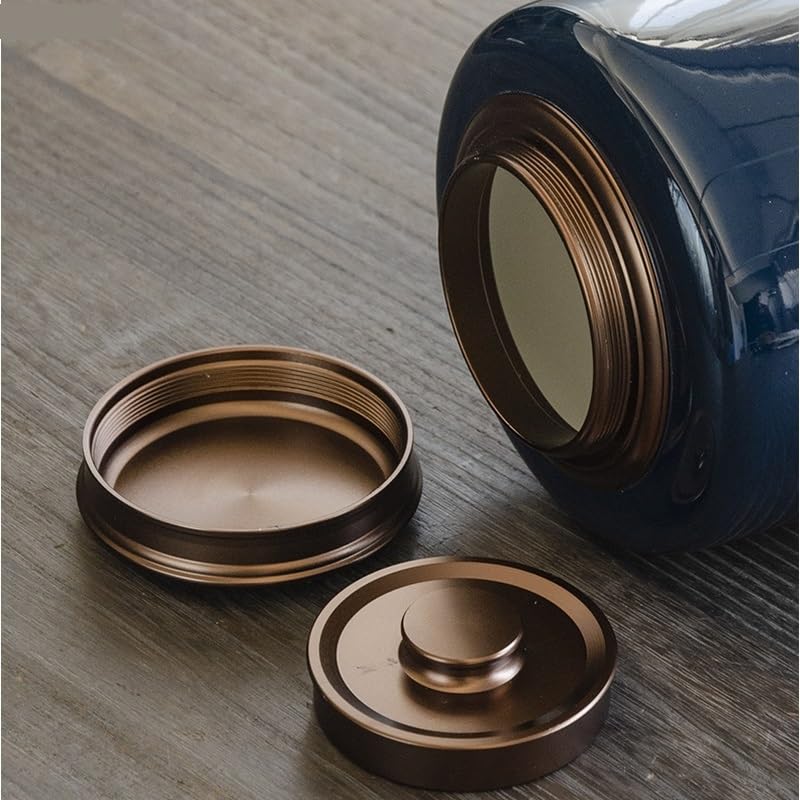 Ceramiczny słoik na żywność ceramiczny pojemnik na herbatę metalowa pokrywa zamknięty słoik duży pojemnik na herbatę pojemnik na herbatę organizer do przechowywania zbiornik na herbatę puszka