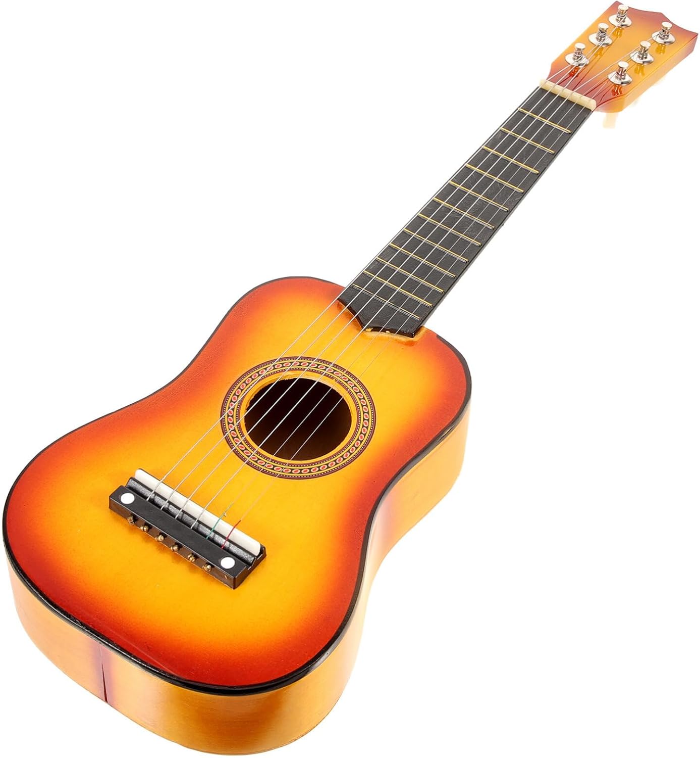 Veemoon 21 Inch Kids Acoustic Guitar 6 String Wooden Small Guitar Beginner Instrument (sun Color)