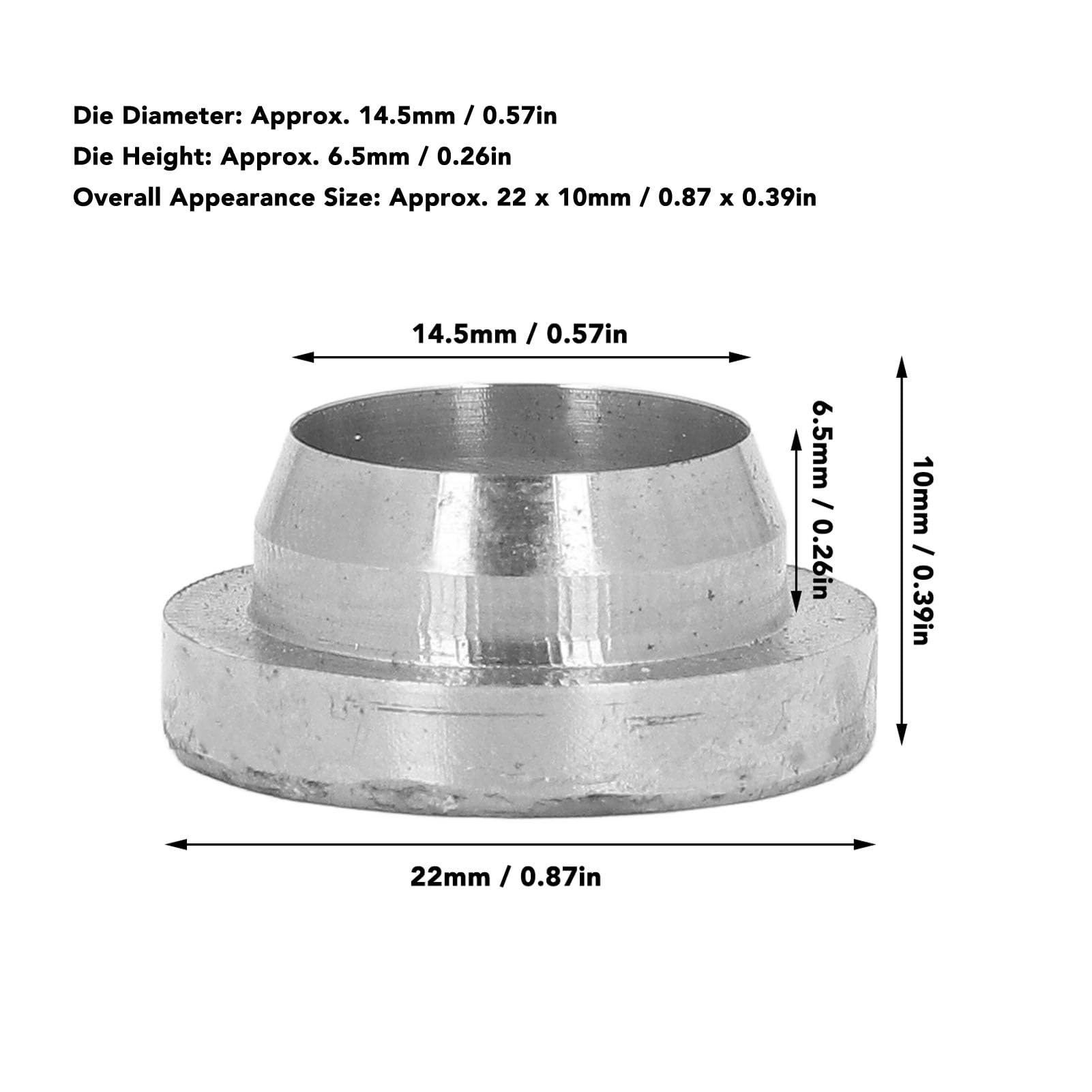 Fustella per Pelle, Diametro 14,5 Mm, Forma Rotonda, Stampi per Punzonatura Manuale, Strumenti Artigianali Fai da Te in Acciaio Legato