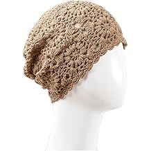 FSSTUD Crochet Slouchy Beanie Hat Knit Skull Cap Baggy Chemo Hat Winter Knitted Caps for Women Ladies