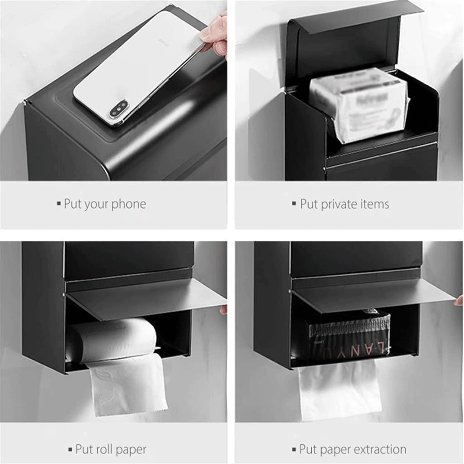papierhandtuchspender Wandmontierter Papierhandtuchspender, Mehrfach-Handtuchspender, Edelstahl-Papierhandtuchhalter, Küchenhandtuchspender Einfach zu bedienen
