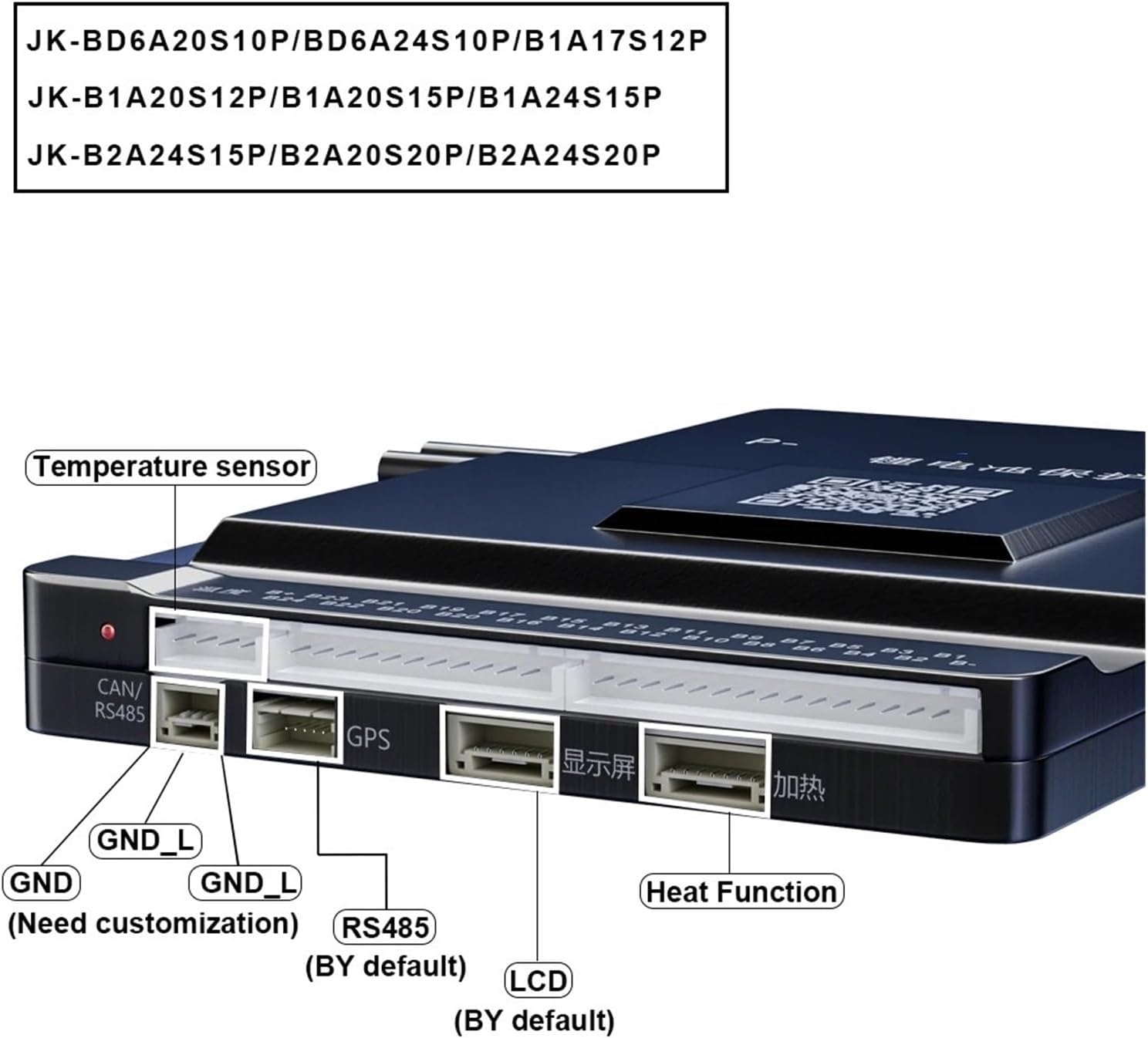 4S 8S 12S 13S 14S 16S 17S 20S 24S Active Balance 40A 60A 80A 100A 150A 200A 300A Lifepo4 Li-Ion Lto(B2A24S20P)
