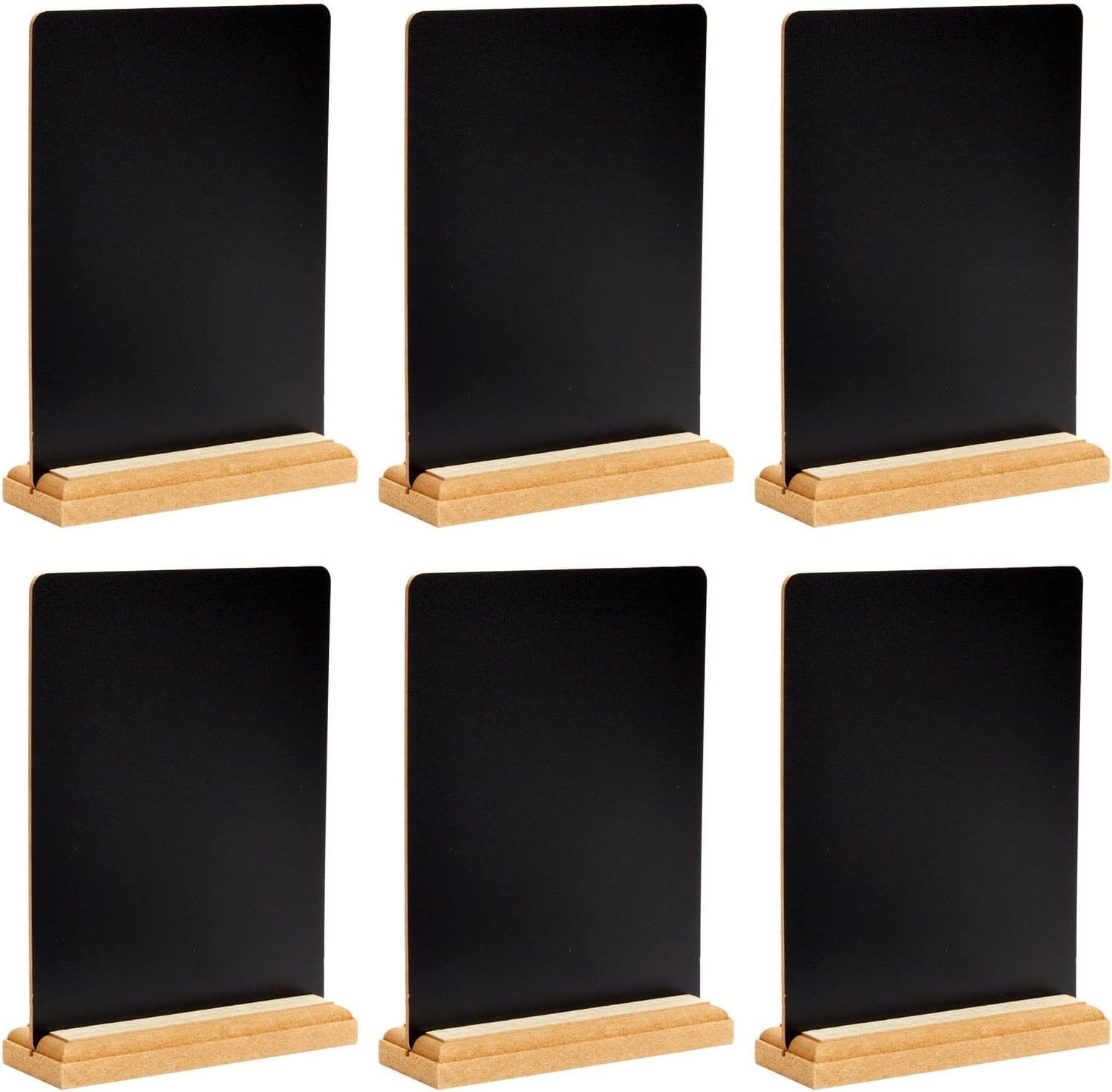 Juvale 6 Pack Mini Chalkboard Signs with Stand for Table Decorations, Restaurant Food Display, Message Boards, Small Business, Wedding, Banquet, Coffee Shop (6 x 8 Inches)