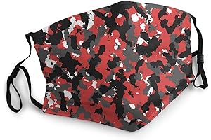 Cute Camouflage Face Mask Washable for Women Men