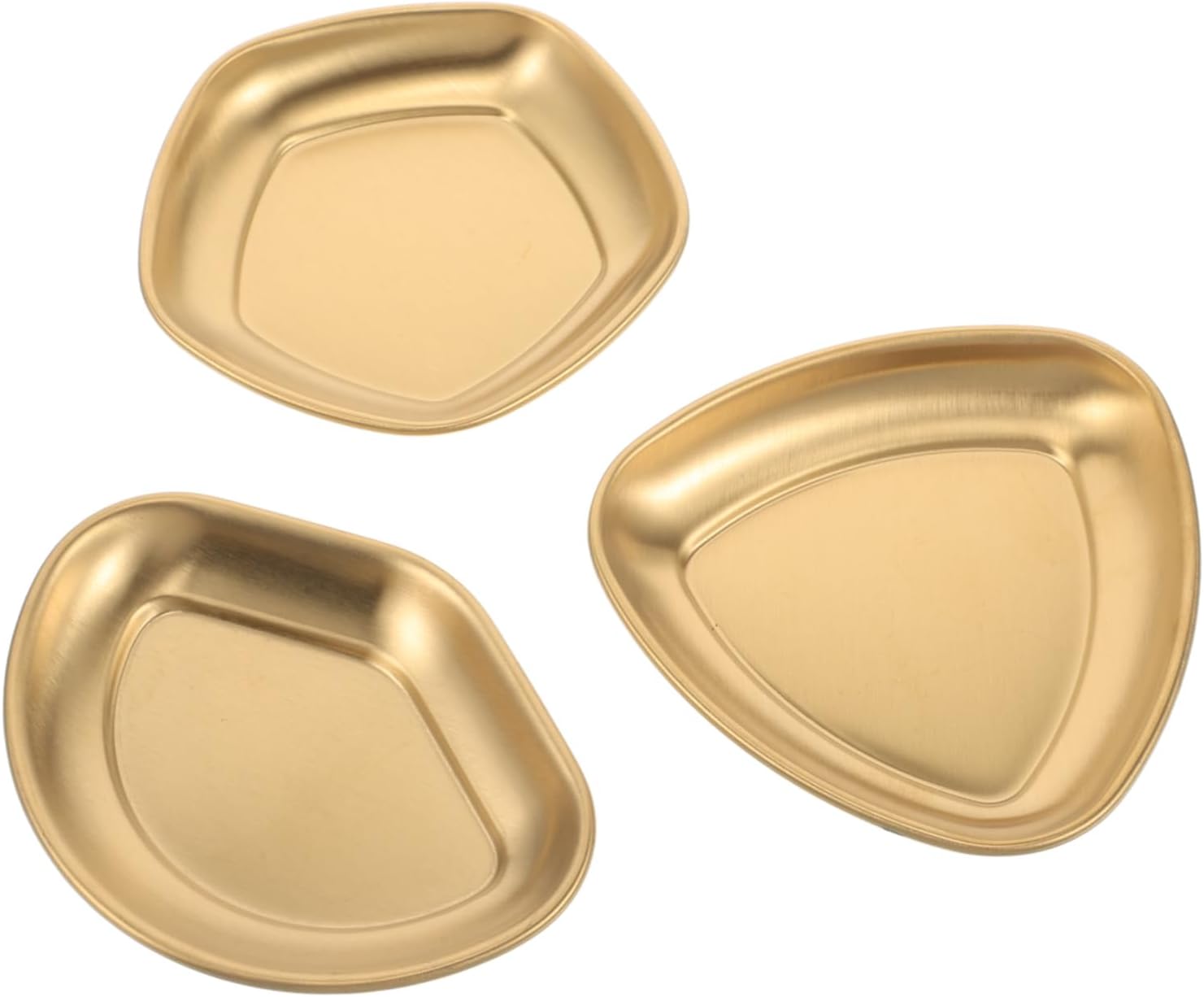 STOBAZA 3-piece Stainless Steel Sauce Bowl Set Modern Design for Salads Appetizers and Side Dishes