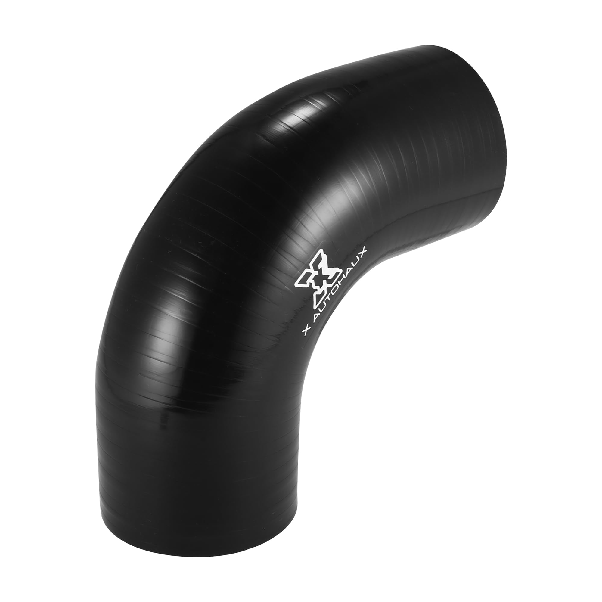 X AUTOHAUX Tubo Silicone Gomito 45° 57mm Con Morsetti - Nero/Rosso Per Raffreddamento Motore