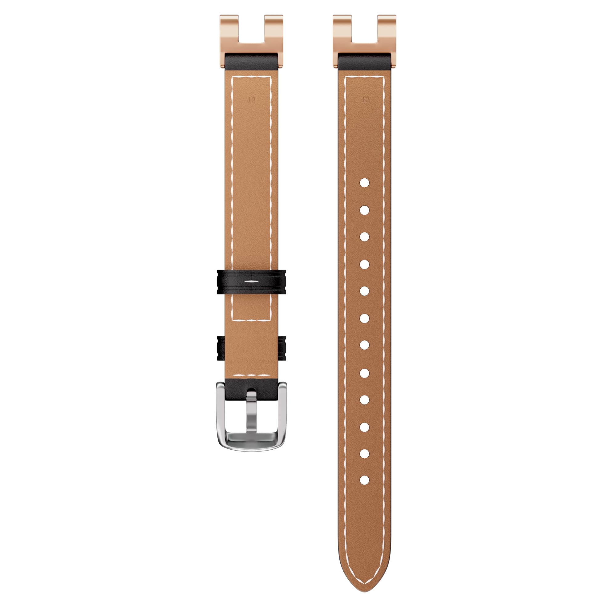 Bracelet de rechange fin et réglable en cuir compatible avec Garmin Lily Band - Pour montre intelligente - Pour femme habillée