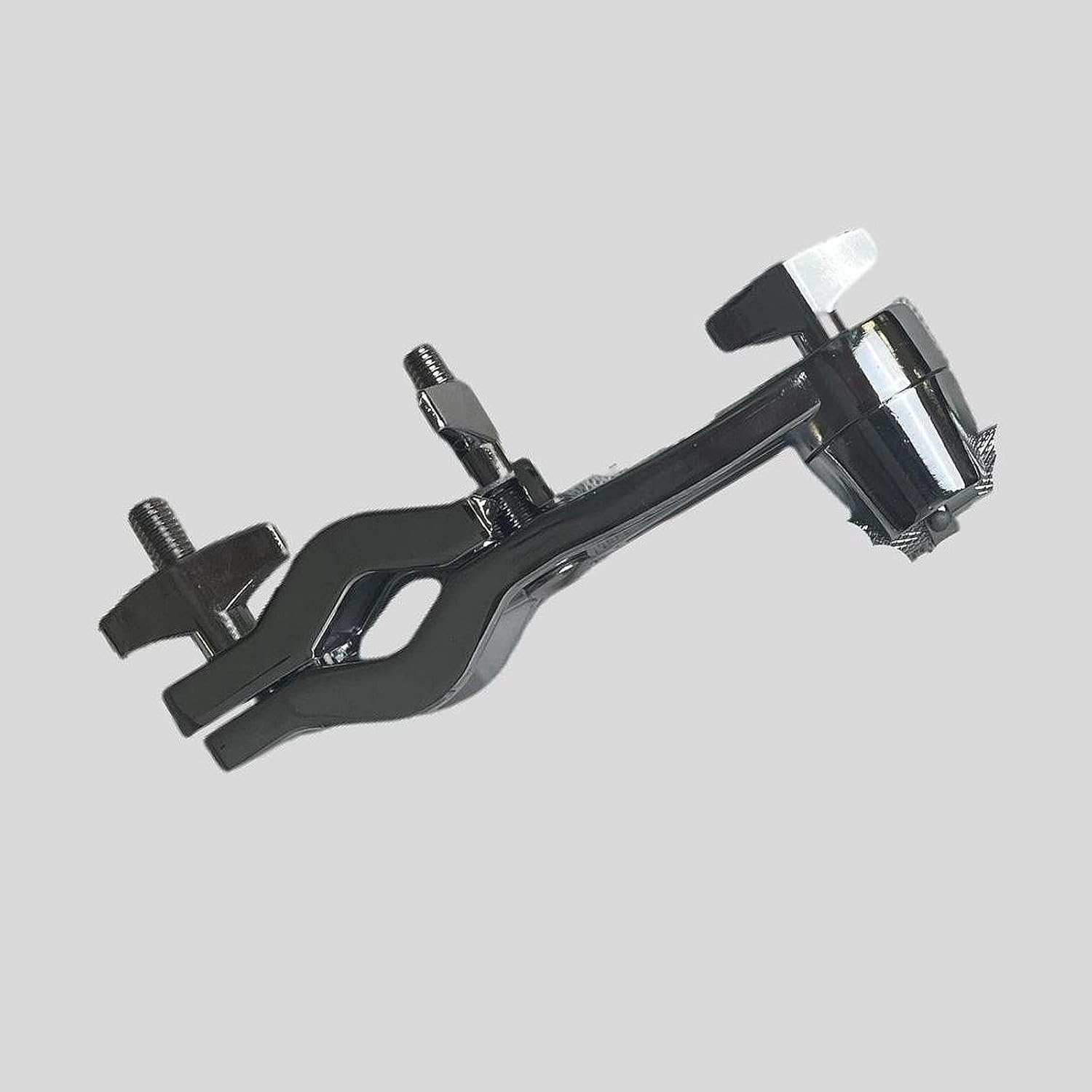 pistro Cowbell Mount Clamp with Rod - Adjustable Percussion Mounting Bracket for Drums and Stage Live Performances