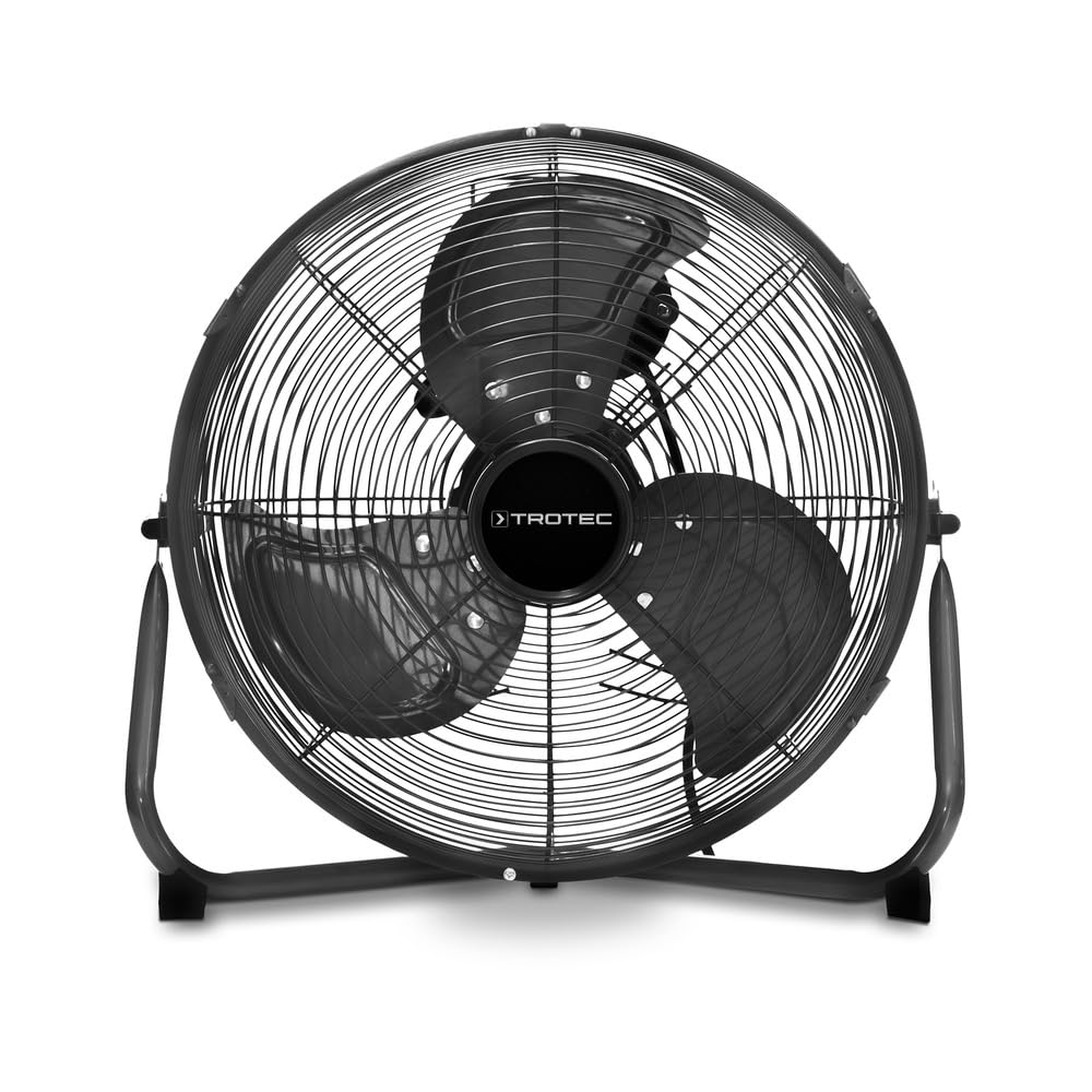 TROTEC Ventilateur au sol TVM 15 – 115 W, Ø 43 cm, 3 vitesses, inclinaison 120°, poignée & rangement câble