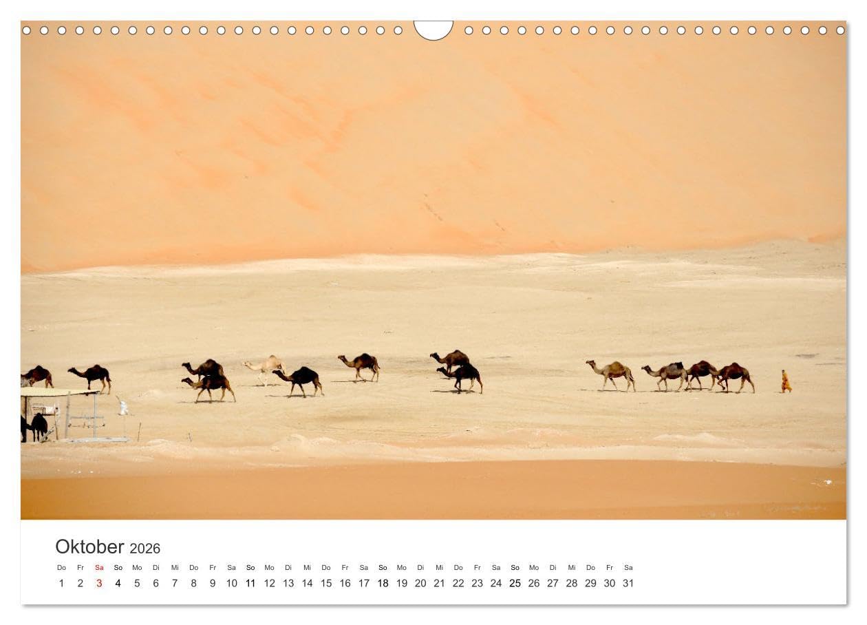 Kamele - die wahren Überlebenskünstler der Wüste. (Wandkalender 2026 DIN A3 quer), CALVENDO Monatskalender: Die geheimnissvollen Tiere der Wüste. (CALVENDO Orte)