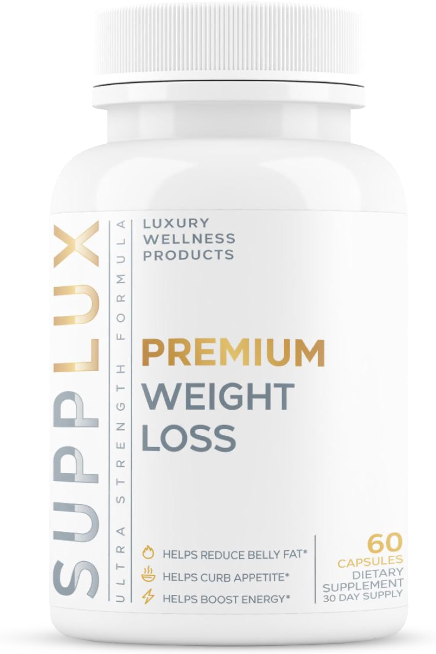 Premium Weight Loss - Powerful GLP-1 Supplement Support Weight Loss Pills for Women & Fat Burner for Men - Appetite Suppressant, Belly Fat Burner | 7 Research Backed Ingredients - 60 Capsules