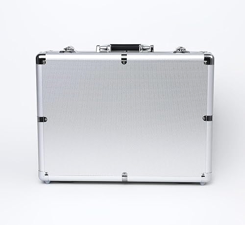 Miniatura 5 de AxiGear Estuche rígido de aluminio con inserto de espuma personalizable para bricolaje, 19 x 14 x 6 pulgadas (acabado cromado)