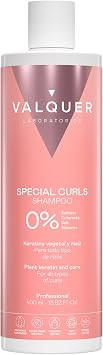 Valquer Professional Special Curl Shampoo for Curly Hair. Sulfate Free, Salt Free, Vegan - Up to 96% Natural Origin 400ml