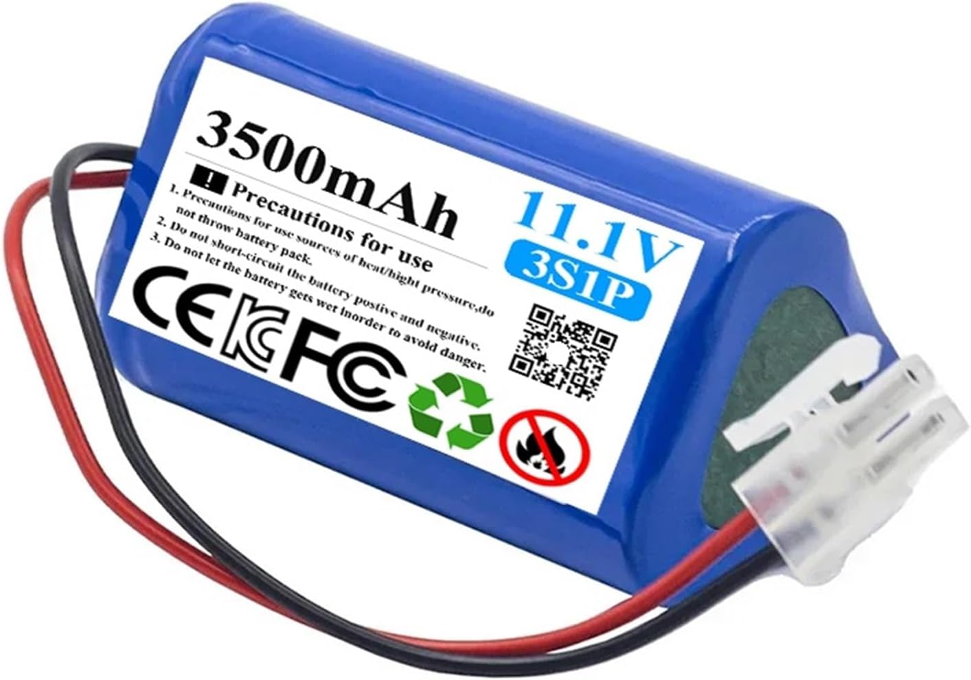 11.1V 3500mAh 2600mAh Lithium Battery, Compatible For Ilife, V9e，Compatible For IBoto，AQUA X220G 3S1P Sweeping Robot Vacuum Cleaner Battery(3500mAh)