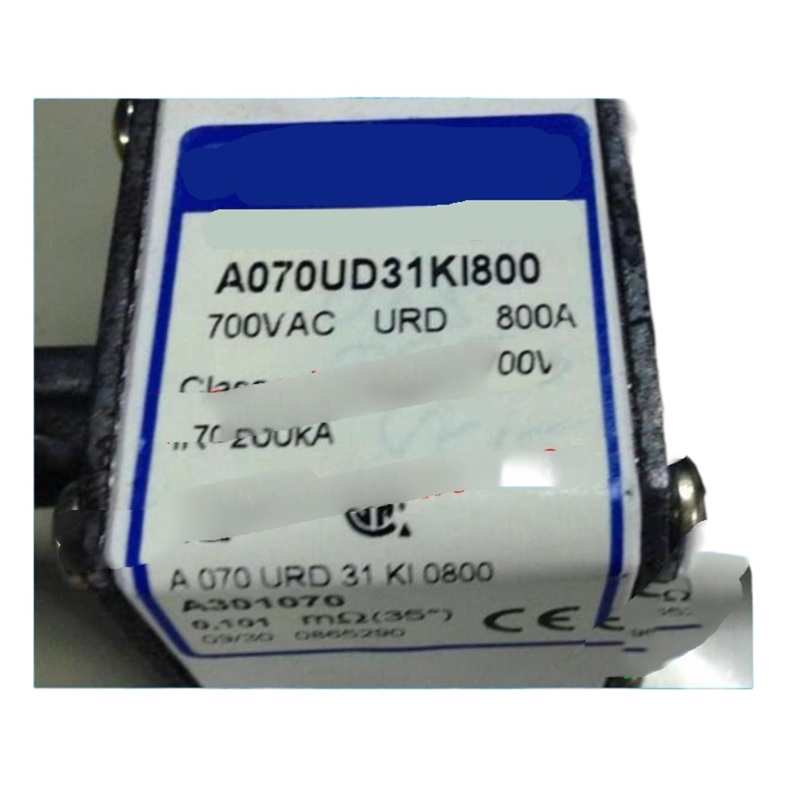 Fusible A070UD31KI700 800A B300036 pour disjoncteur et transformateur