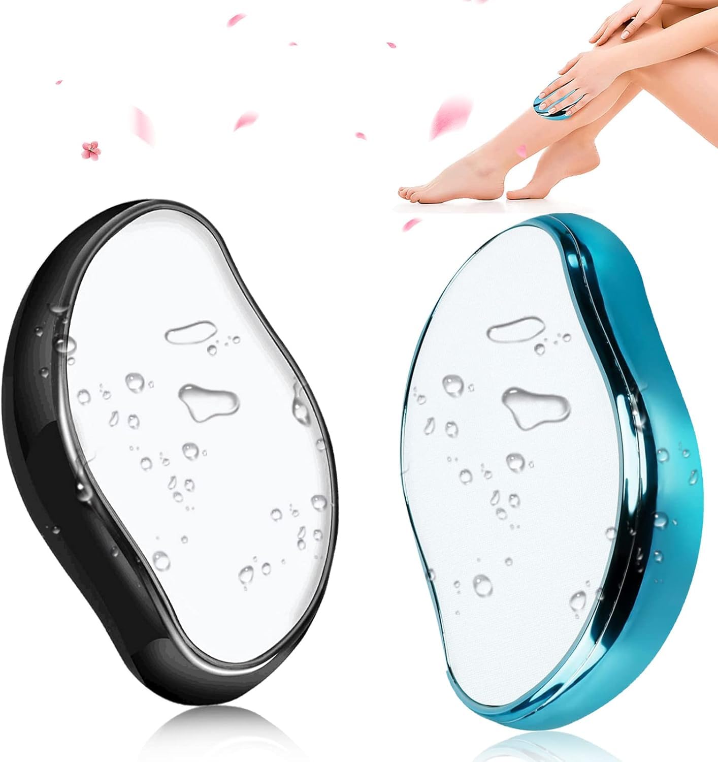 MVM Enterprise 2 Pcs Crystal Hair Eraser for Women and Men Reusable Crystal Hair Remover Portable Magic Painless Exfoliation Hair Removal Tool Washable Magic Hair Eraser for Mothers Day Gifts