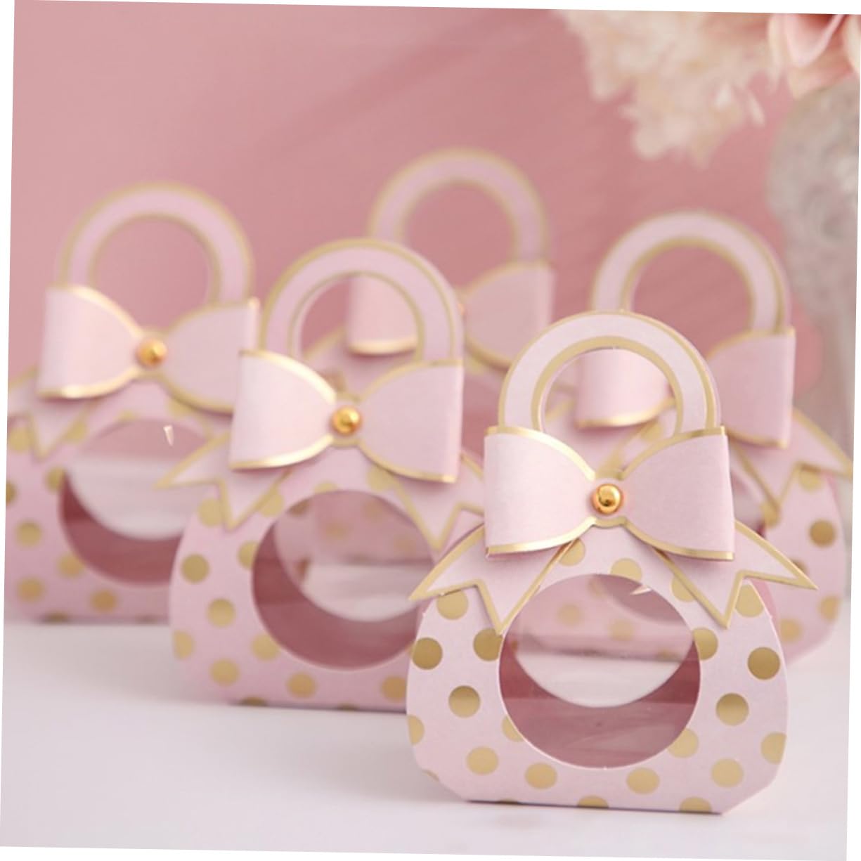 BUGUUYO Hochzeit Geschenkbox mit Süßigkeiten Transparente Würfelboxen für Taufe Geburt Party