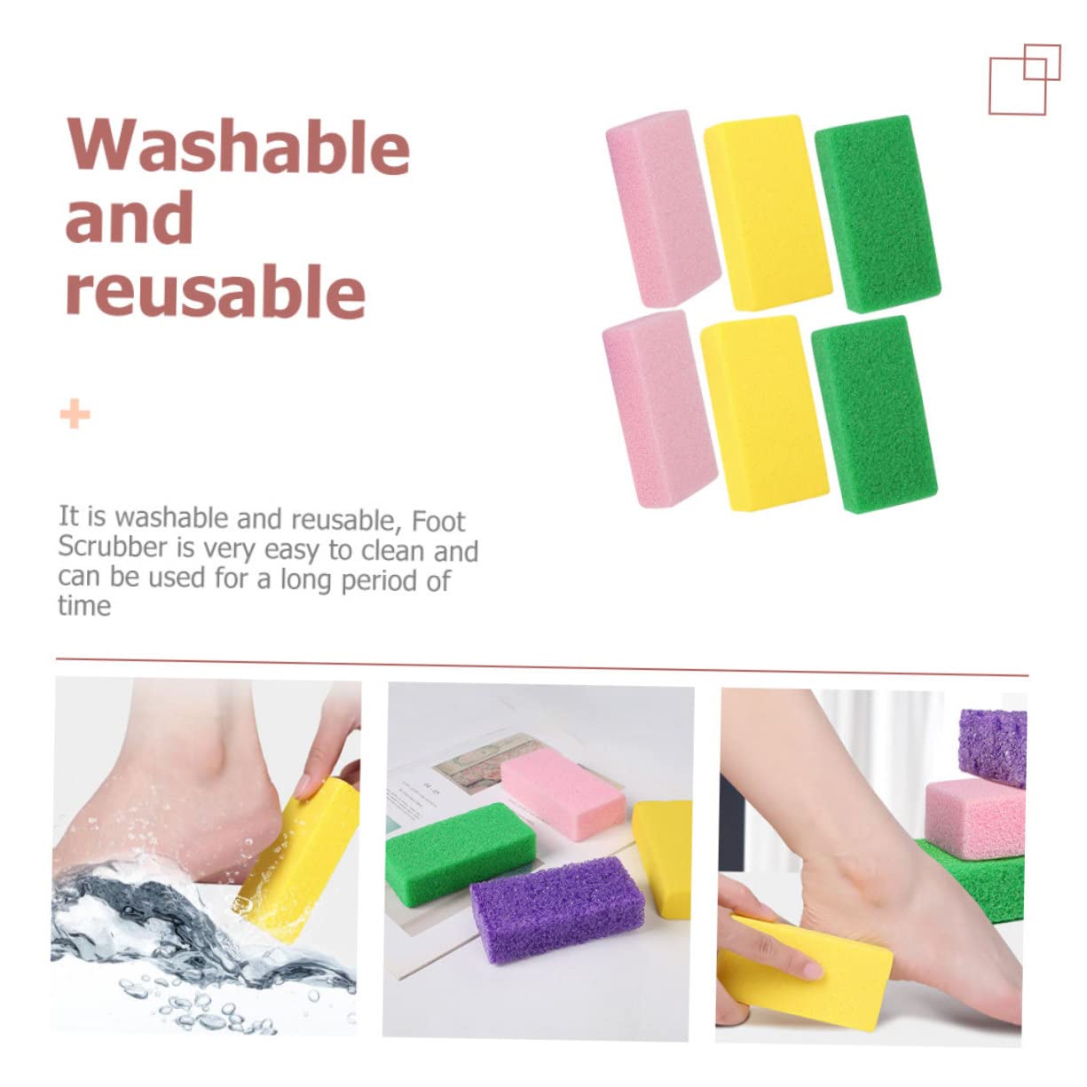 FRCOLOR Pz Tavola Di Sfregamento Della Pietra Pomice Kit Per Pedicure Pietre Pomici Per i Piedi Pietra Pomice Del Piede Lavasciuga Del Tallone Lima Esfoliante Piedi Lavapiedi Trimmer Pu