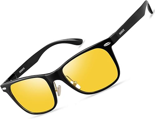 Gafas de conducción nocturna para hombres, gafas de visión nocturna para conducir, hombres y mujeres, lentes amarillos antirreflejos