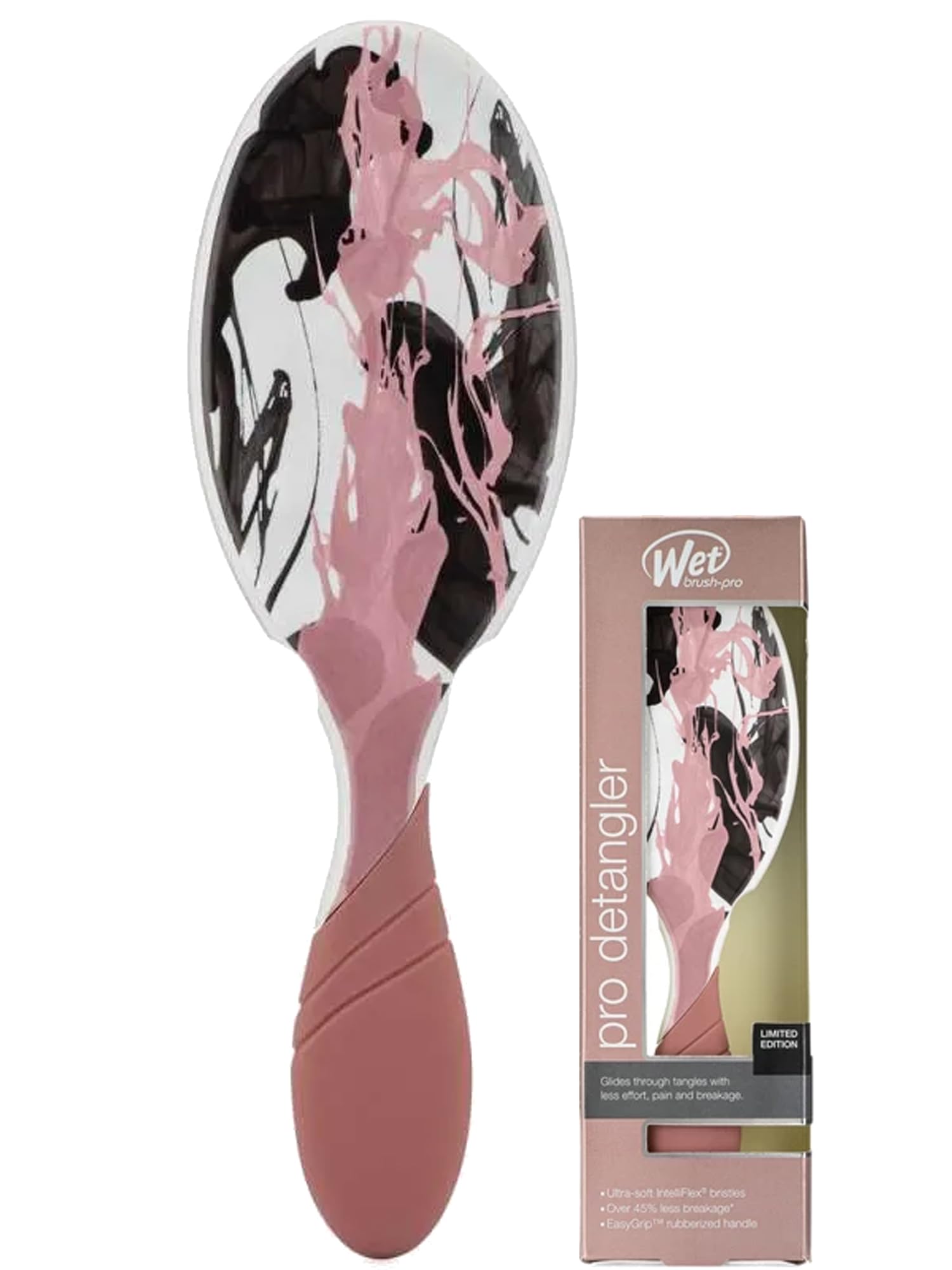 Wet Brush-Pro EasyGrip Pro Detangler Hair Brush, Limited Edition Inked Impression, Blush/Multi
