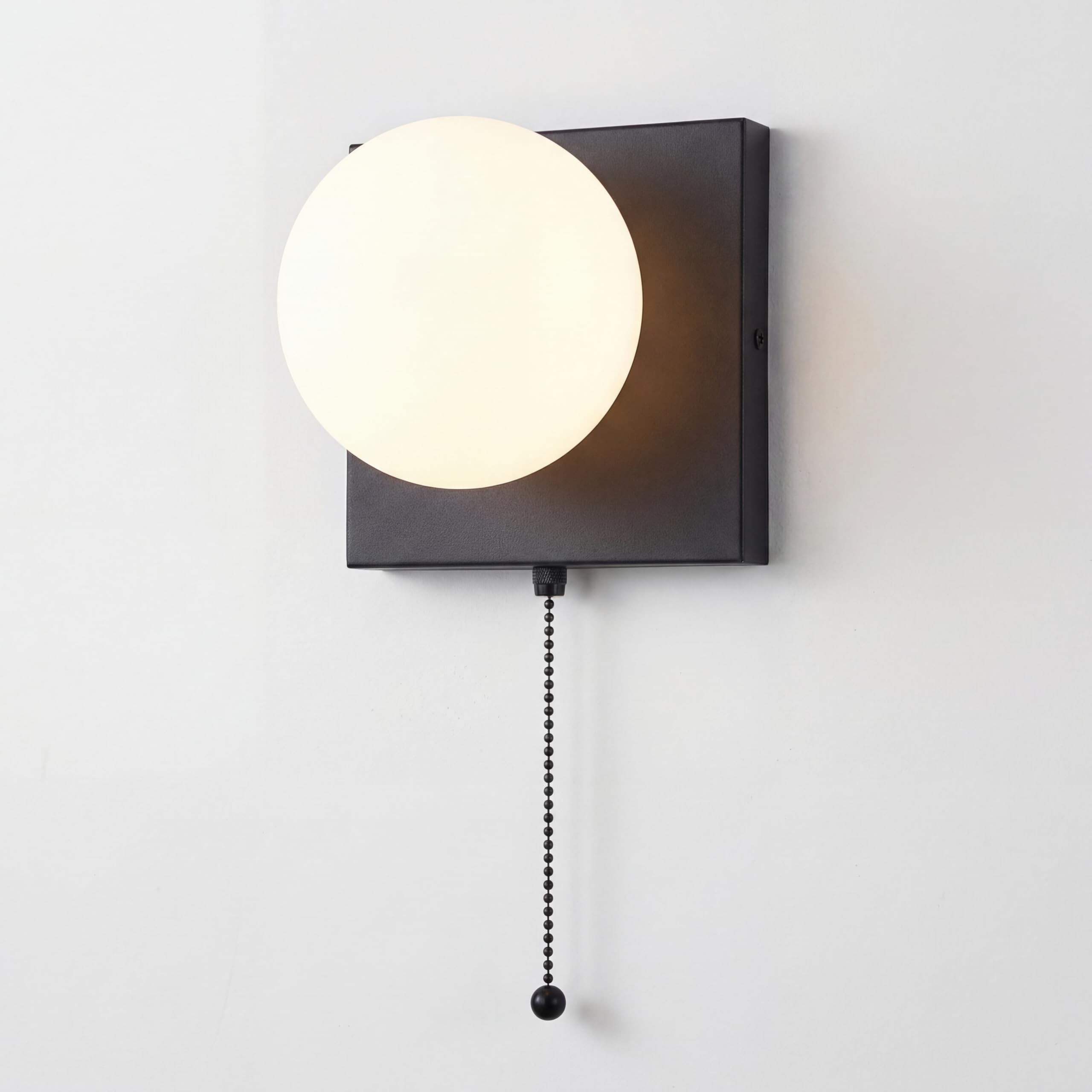 Photo 1 of zouxionkiy Pull Chain LED Wall Sconce, Black
