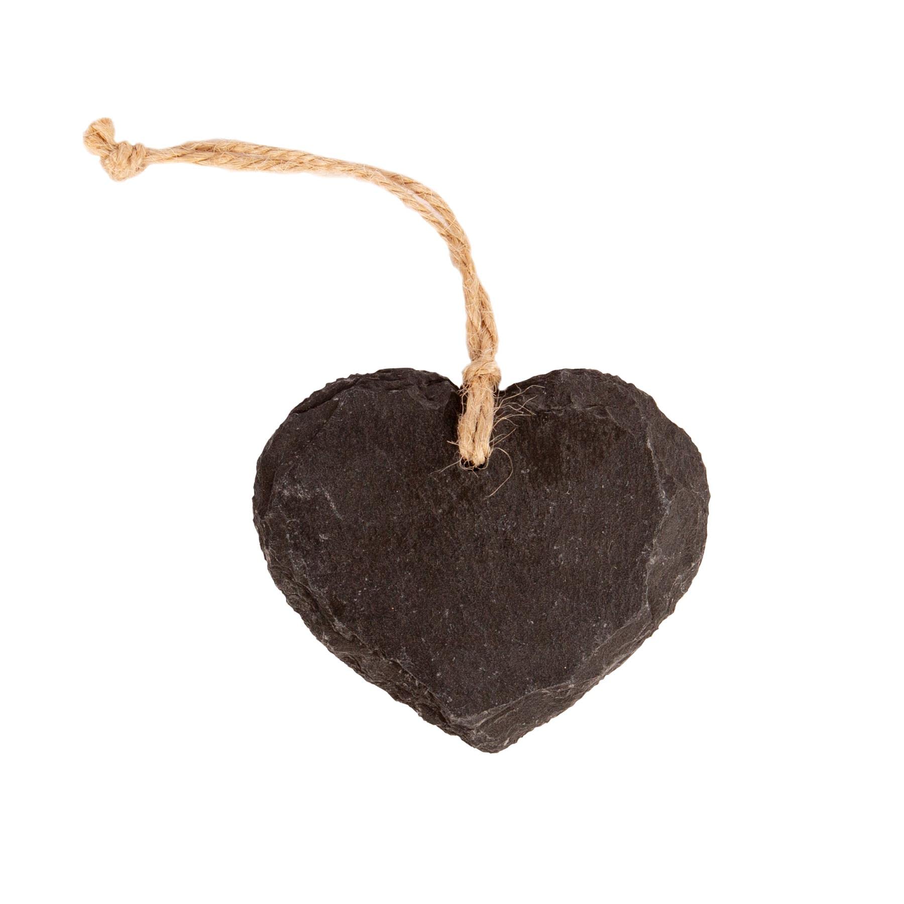 Nicola Spring Small Hanging Decorative Heart Slate Tag