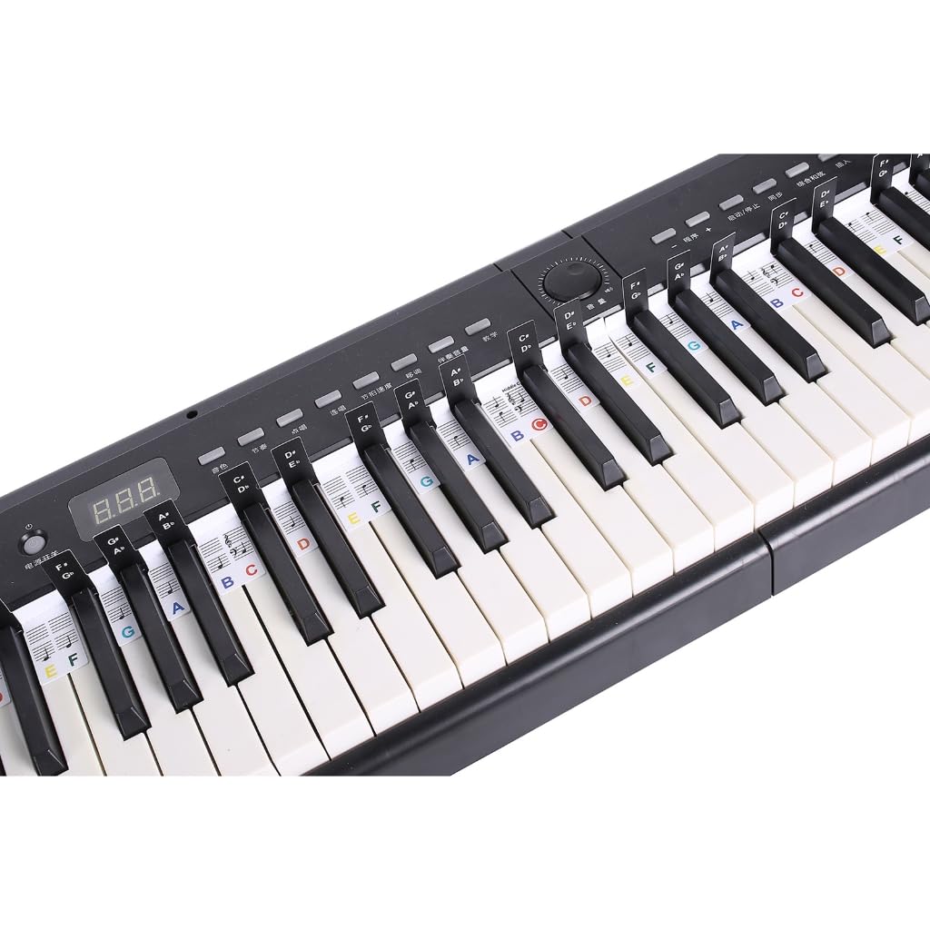 Naklejki na klawiaturę pianina elektronicznego zdejmowane etykiety na klawiaturę fortepianową