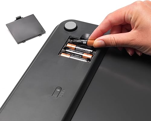 Miniatura 5 de Brabantia Renueva el pesaje digital de baño (gris oscuro) Báscula de peso corporal personal alimentada por batería con pantalla LED retroiluminada